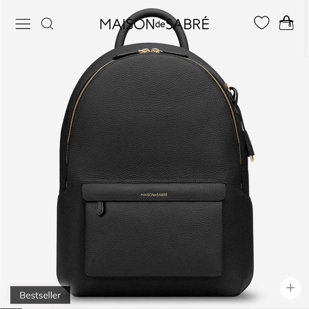 Black Leather Backpack